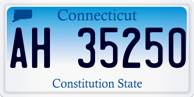 CT license plate AH35250