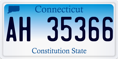 CT license plate AH35366