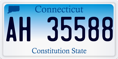 CT license plate AH35588