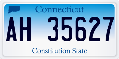CT license plate AH35627