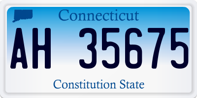 CT license plate AH35675