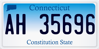 CT license plate AH35696