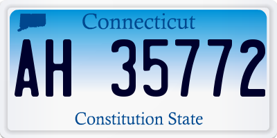 CT license plate AH35772