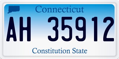 CT license plate AH35912