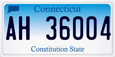 CT license plate AH36004