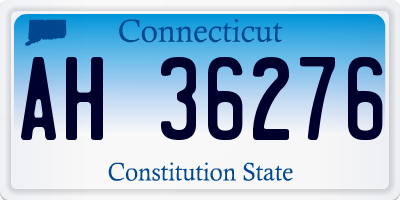 CT license plate AH36276