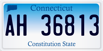 CT license plate AH36813