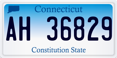 CT license plate AH36829