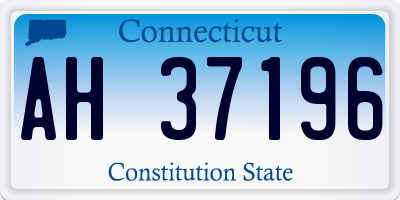 CT license plate AH37196