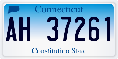 CT license plate AH37261