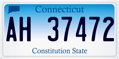 CT license plate AH37472