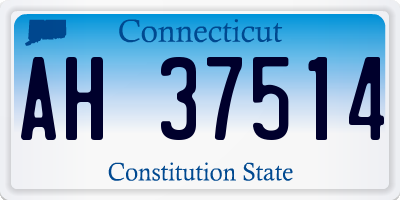 CT license plate AH37514