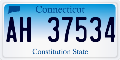 CT license plate AH37534