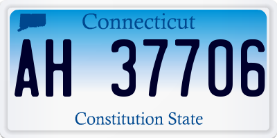 CT license plate AH37706