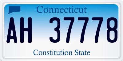 CT license plate AH37778