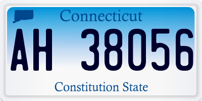 CT license plate AH38056