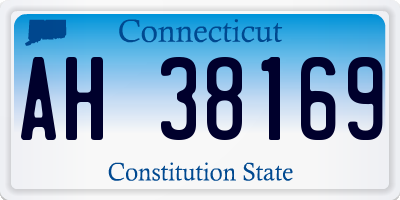 CT license plate AH38169