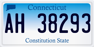 CT license plate AH38293