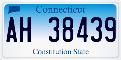 CT license plate AH38439