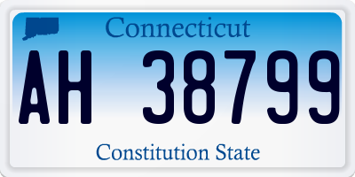 CT license plate AH38799