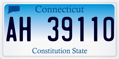 CT license plate AH39110