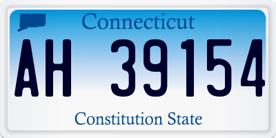 CT license plate AH39154