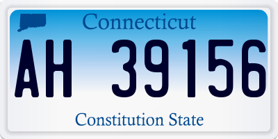CT license plate AH39156