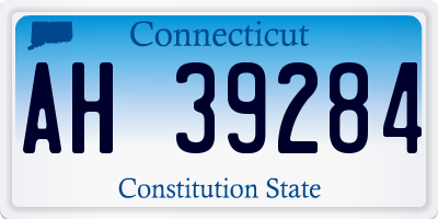 CT license plate AH39284