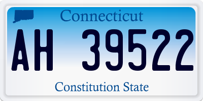 CT license plate AH39522