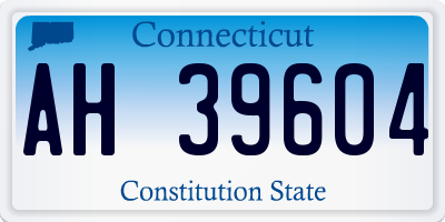 CT license plate AH39604