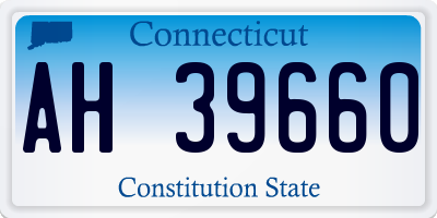 CT license plate AH39660