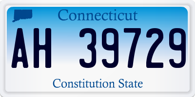 CT license plate AH39729