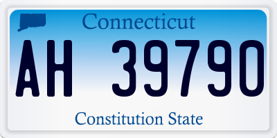 CT license plate AH39790
