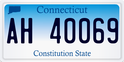 CT license plate AH40069