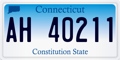 CT license plate AH40211