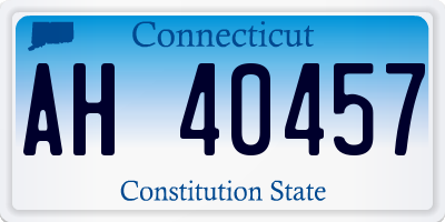 CT license plate AH40457
