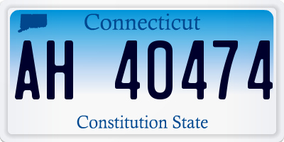 CT license plate AH40474