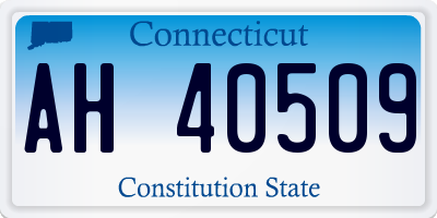 CT license plate AH40509