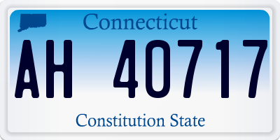 CT license plate AH40717