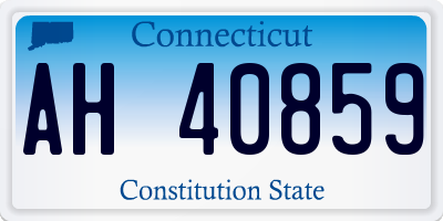 CT license plate AH40859