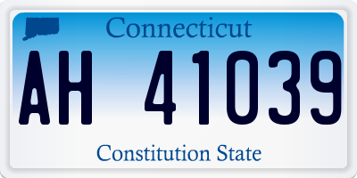 CT license plate AH41039