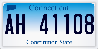 CT license plate AH41108