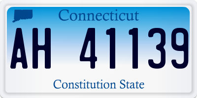 CT license plate AH41139