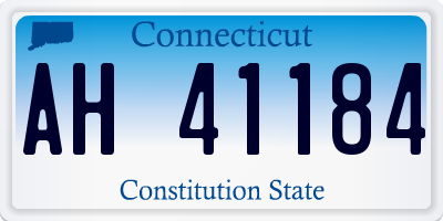 CT license plate AH41184