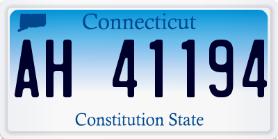 CT license plate AH41194