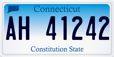 CT license plate AH41242