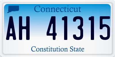 CT license plate AH41315