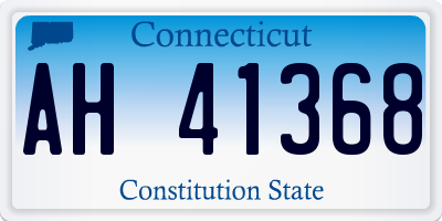 CT license plate AH41368