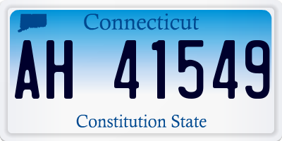 CT license plate AH41549