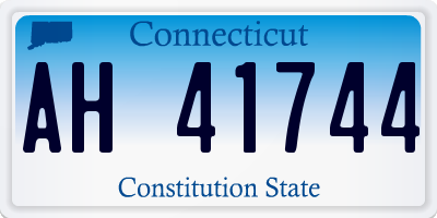 CT license plate AH41744